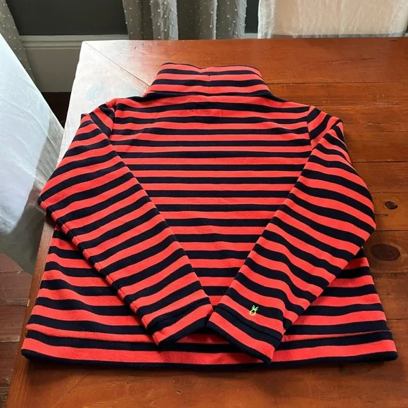 Dudley Stephens red/navy striped Park Slope fleece Tuckernuck exclusive Sz XL - Picture 7 of 8